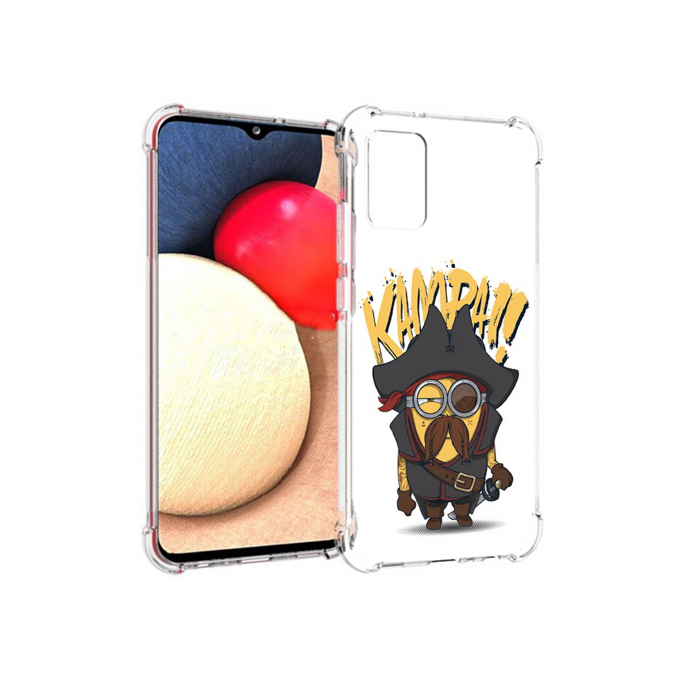 

Чехол MyPads Tocco для Samsung Galaxy A02s миньон пират (PT156738.479.476), Прозрачный, Tocco