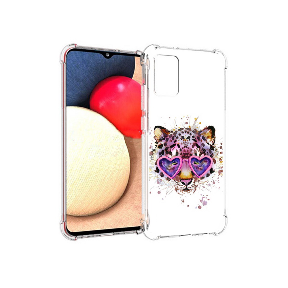 

Чехол MyPads Tocco для Samsung Galaxy A02s модный леопард (PT156738.479.480), Прозрачный, Tocco