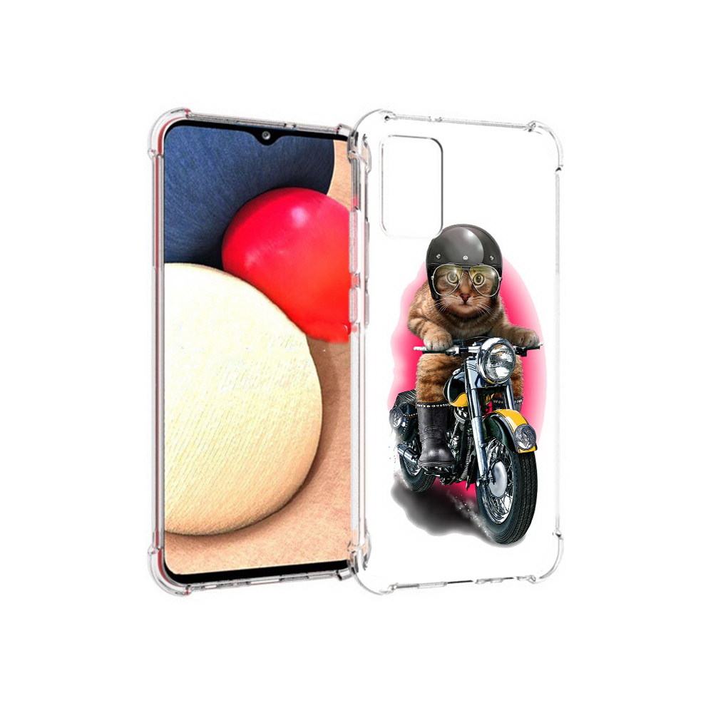 

Чехол MyPads Tocco для Samsung Galaxy A02s мото-кот (PT156738.479.485), Прозрачный, Tocco