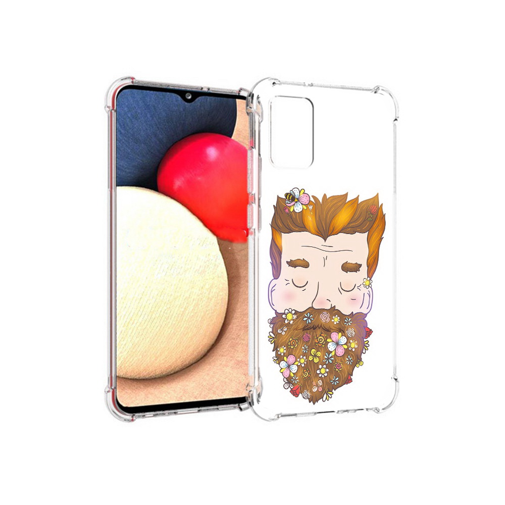 

Чехол MyPads Tocco для Samsung Galaxy A02s мужчина с цветами в бороде (PT156738.479.489), Прозрачный, Tocco