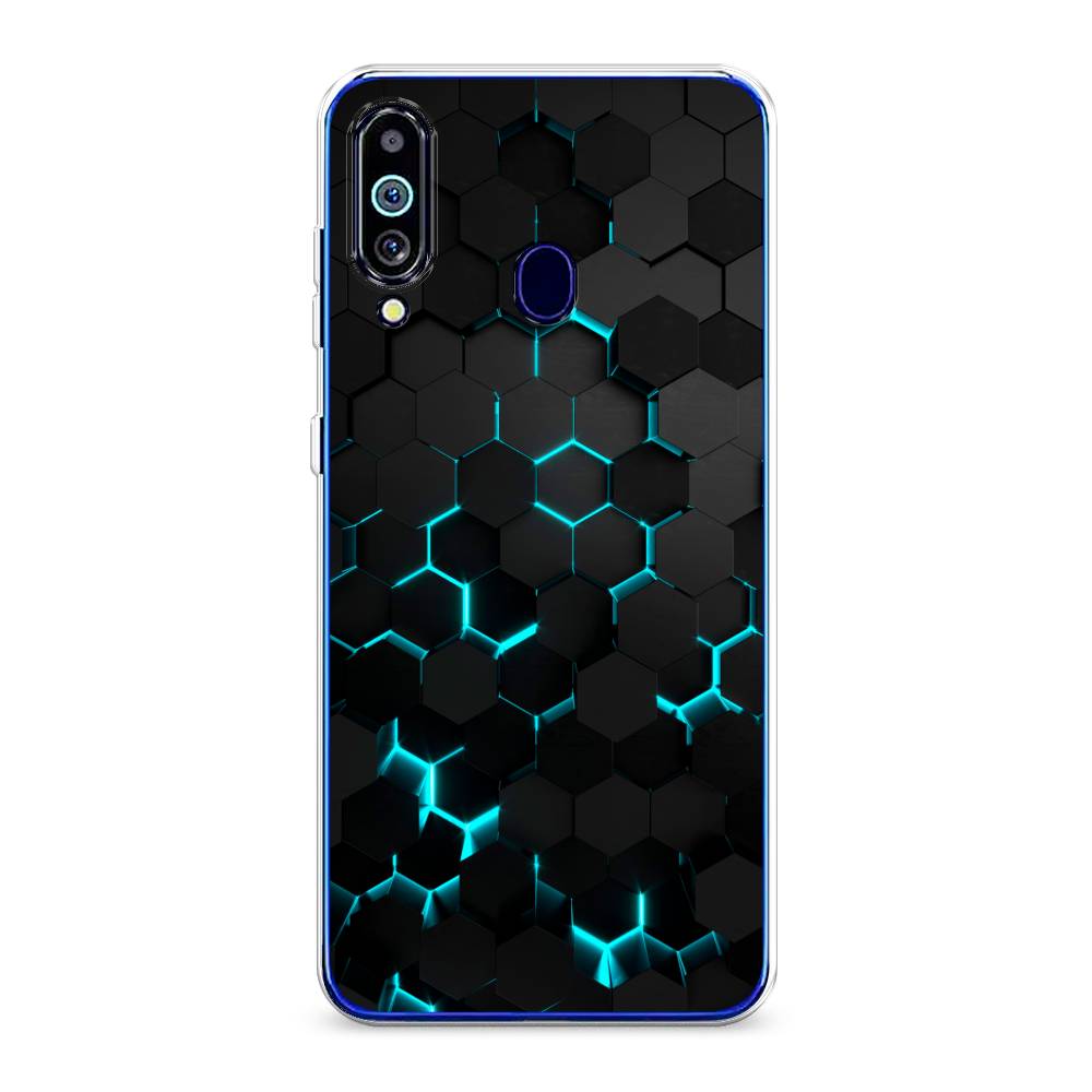 

Силиконовый чехол "Соты бирюзовые" на Samsung Galaxy M40, Разноцветный, 28750-3