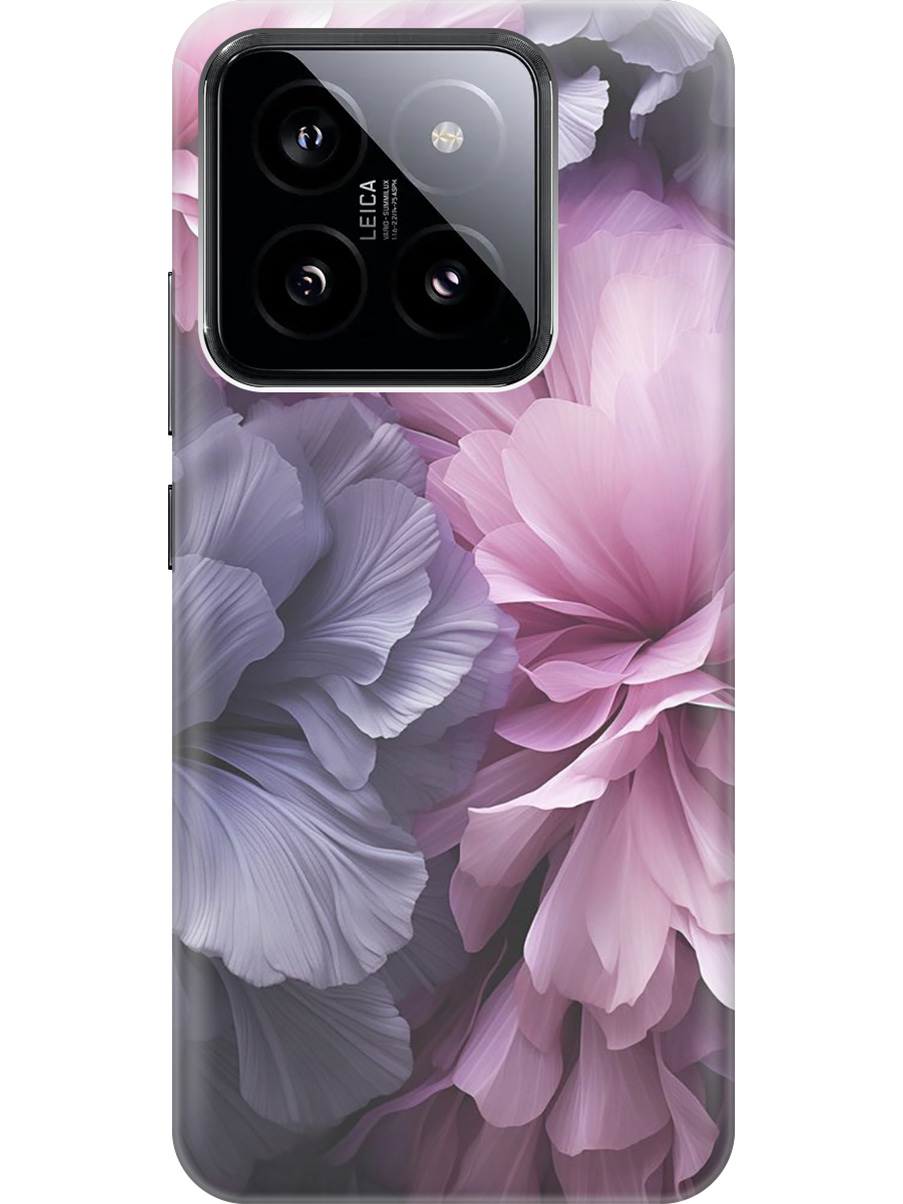 

Силиконовый чехол на Xiaomi 14 с рисунком "Котик и нитки", Розовый;фиолетовый, 20012083