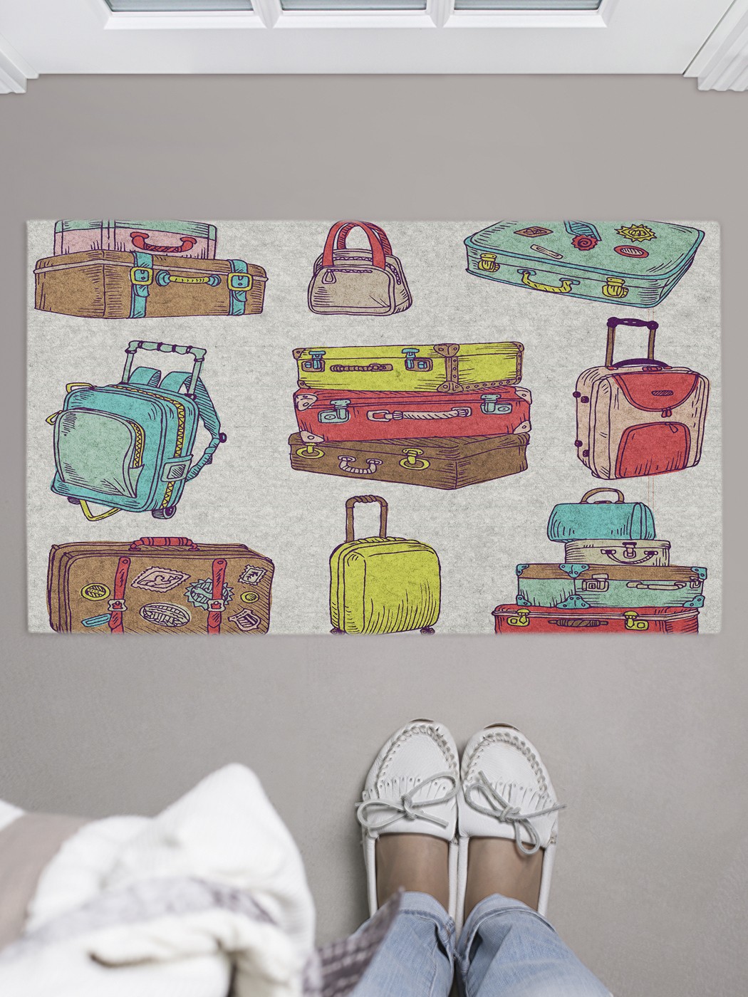 

Придверный коврик в прихожую для обуви, на резиновой основе, 75x45 см door_41574 JoyArty