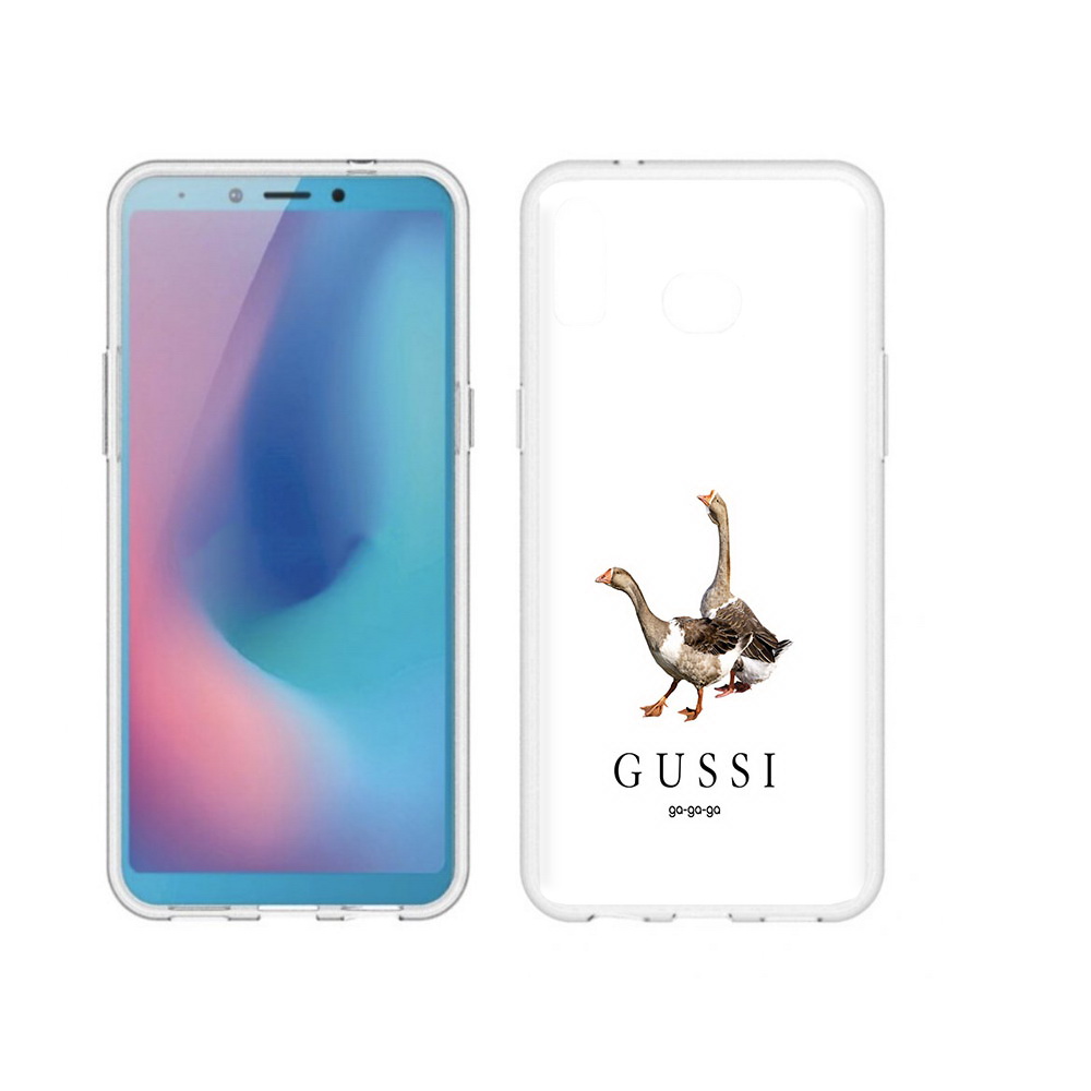 

Чехол MyPads Tocco для Samsung Galaxy A6s Гусси бренд (PT123850.597.56), Прозрачный, Tocco