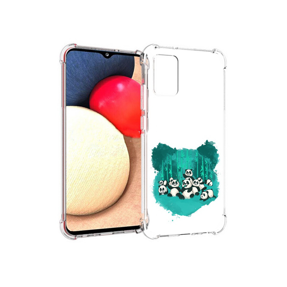 Чехол MyPads Tocco для Samsung Galaxy A02s нарисованные панды (PT156738.479.508)