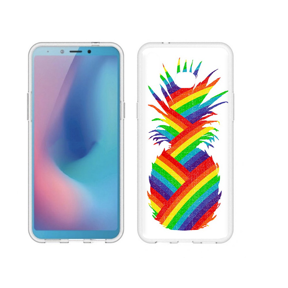 Чехол MyPads Tocco для Samsung Galaxy A6s радужный ананас (PT123850.597.566)
