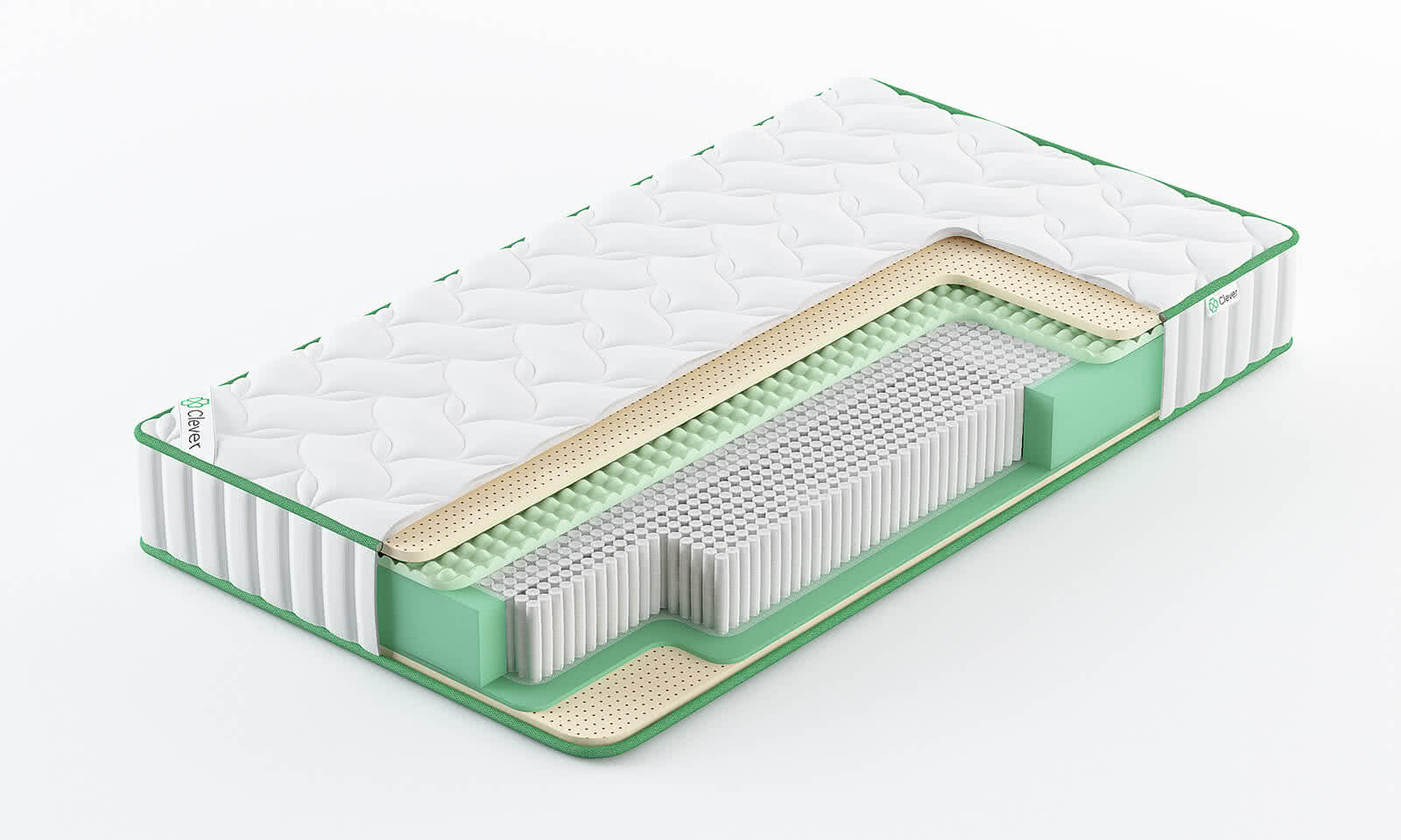 

Матрас Clever Dream S2000 235x205, Белый, Dream S2000