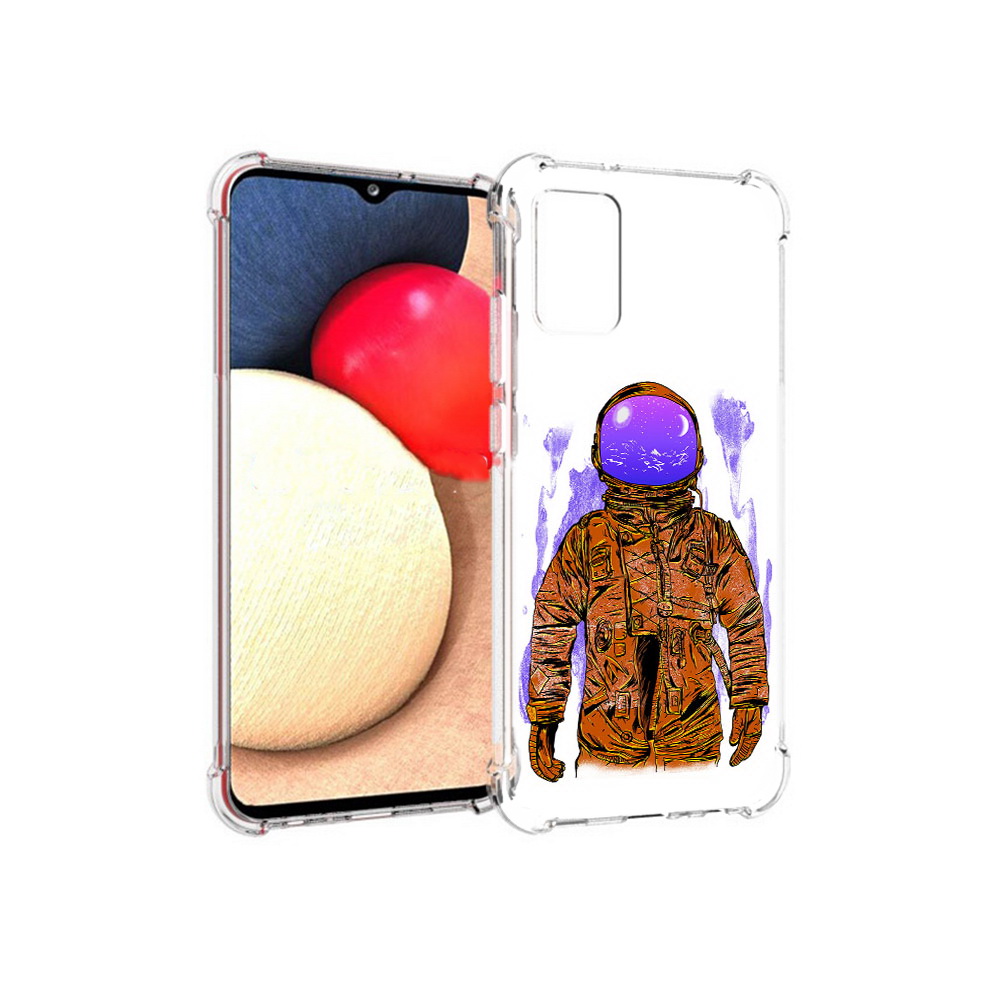 

Чехол MyPads Tocco для Samsung Galaxy A02s нарисованный мужчина в скафандре, Прозрачный, Tocco