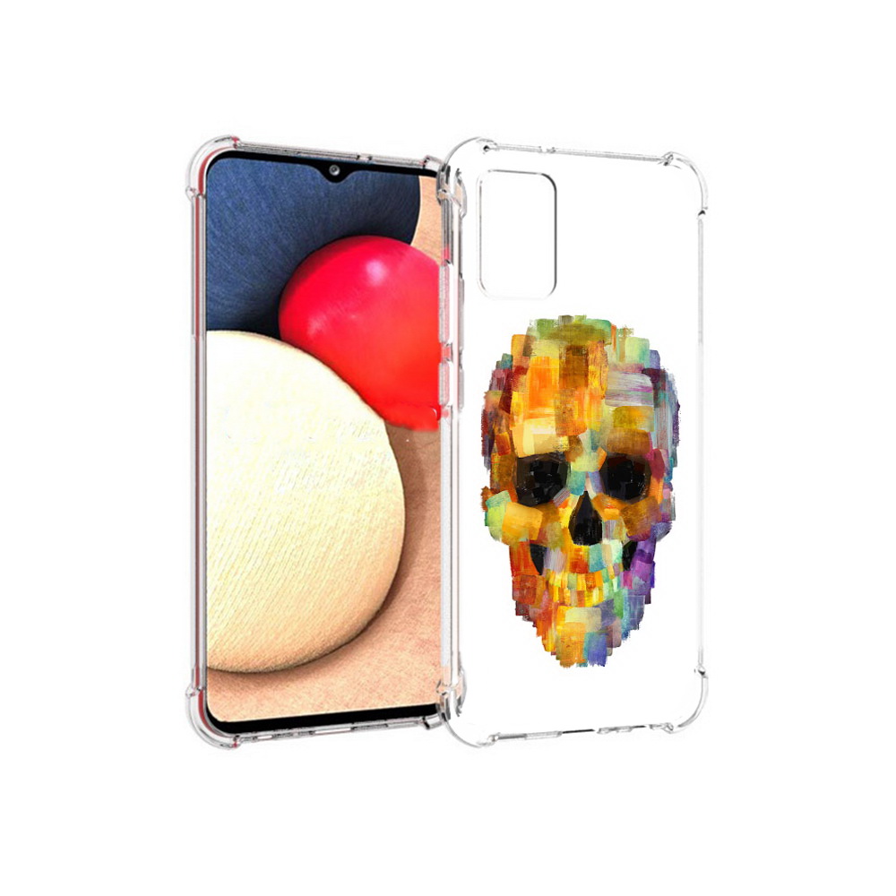 

Чехол MyPads Tocco для Samsung Galaxy A02s нарисованный череп (PT156738.479.516), Прозрачный, Tocco