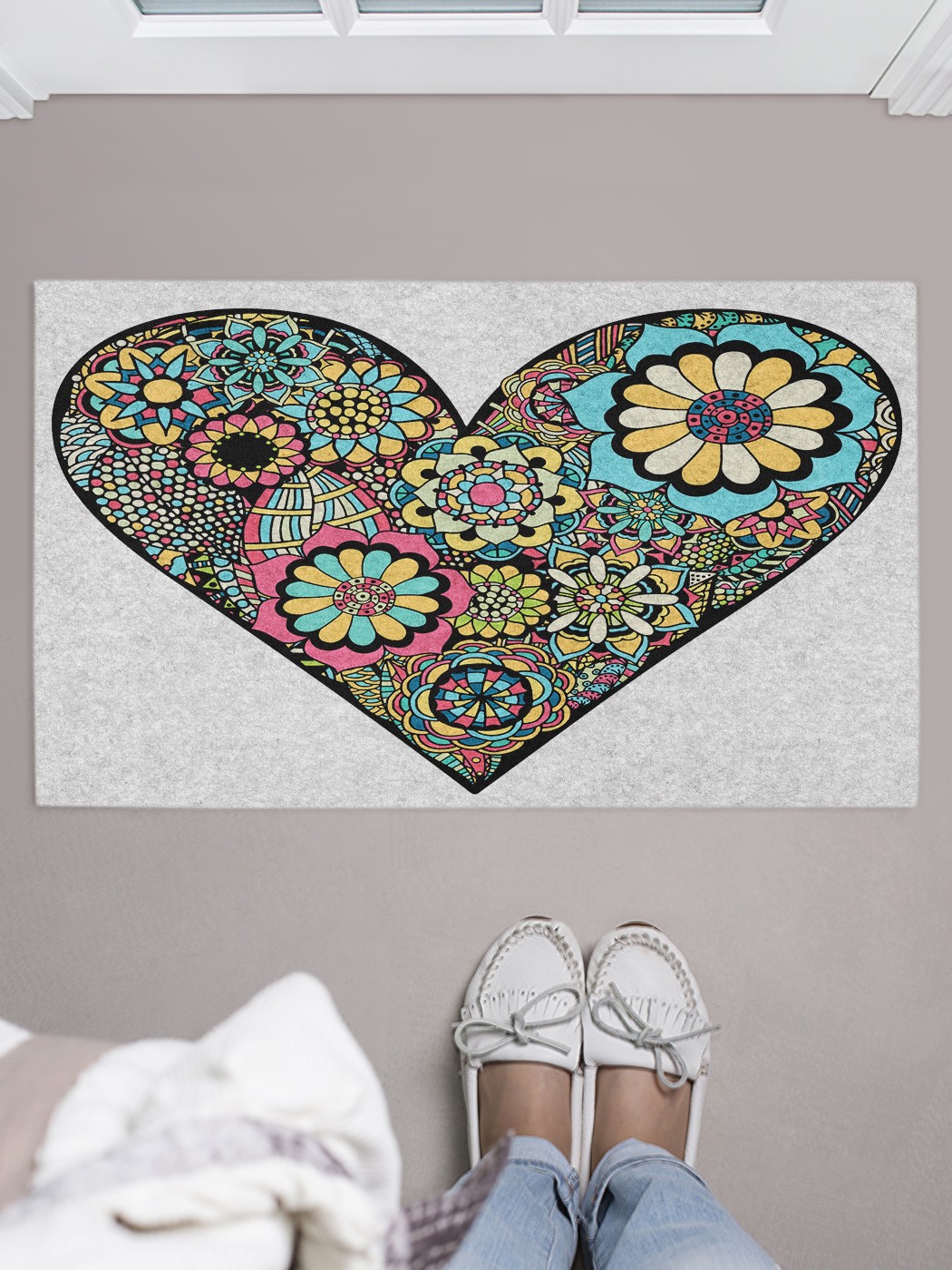 

Придверный коврик в прихожую для обуви, на резиновой основе, 75x45 см door_41601 JoyArty