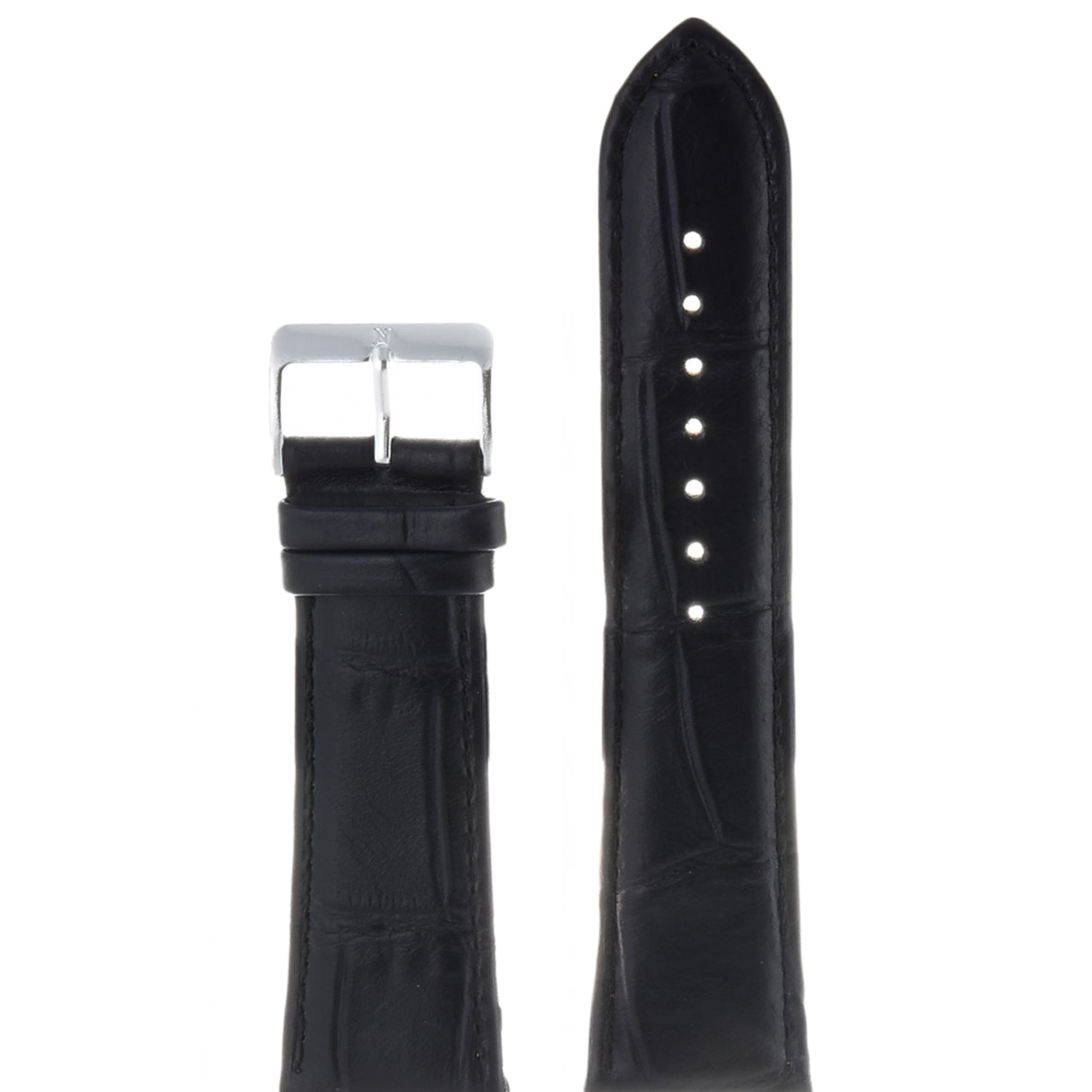 

Ремешок из двух частей мужской Nagata Leather 26 темно-синий croco/серебристый, 26