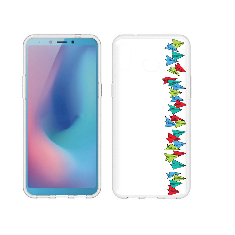 

Чехол MyPads Tocco для Samsung Galaxy A6s самолетики из листочков (PT123850.597.593), Прозрачный, Tocco