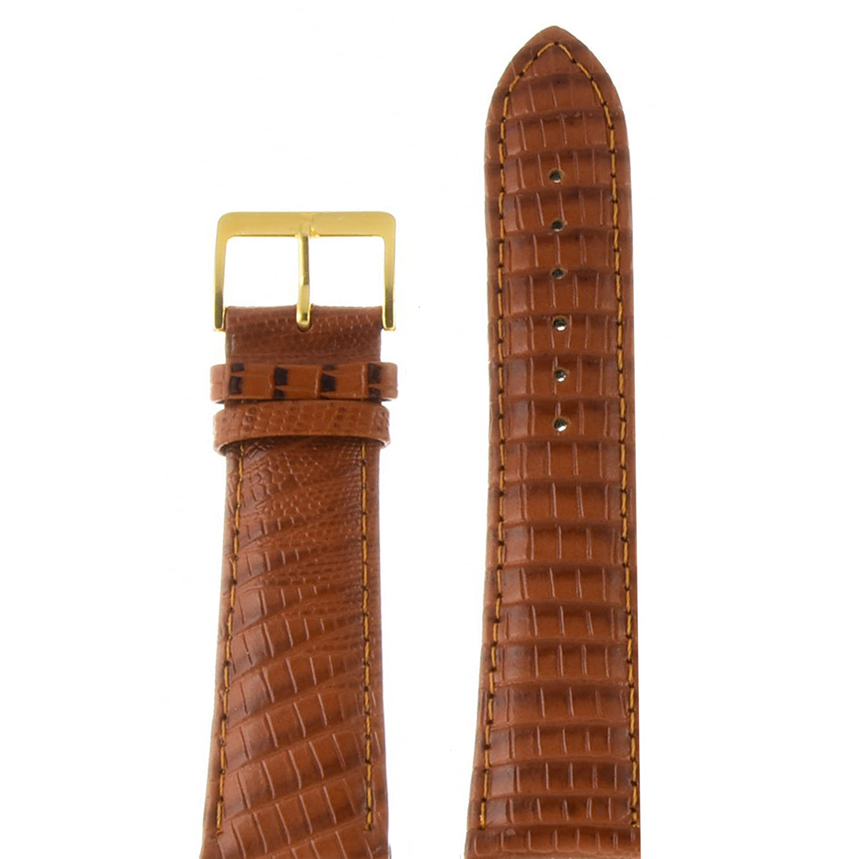 

Ремешок из двух частей женский Nagata Leather 24 коричневая змея/золото, Коричневый, 24