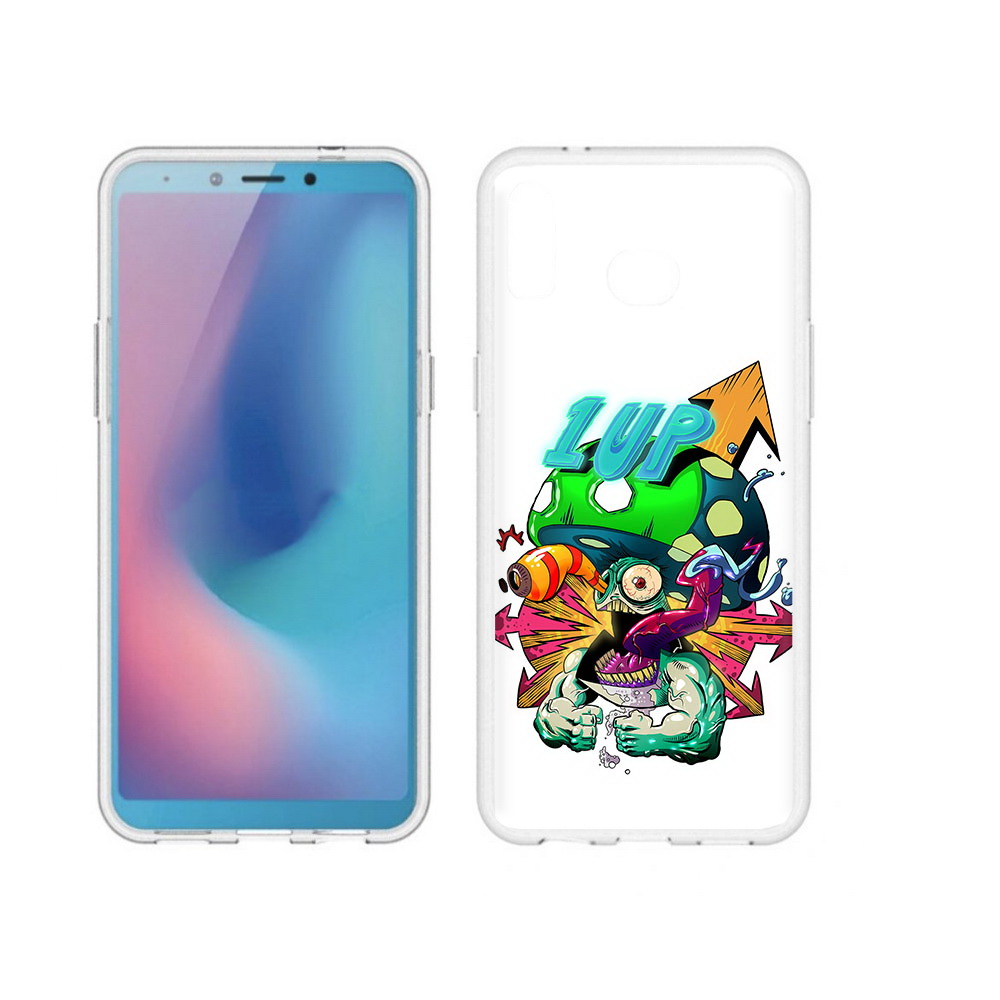 

Чехол MyPads Tocco для Samsung Galaxy A6s сильный гриб абстракция (PT123850.597.599), Прозрачный, Tocco