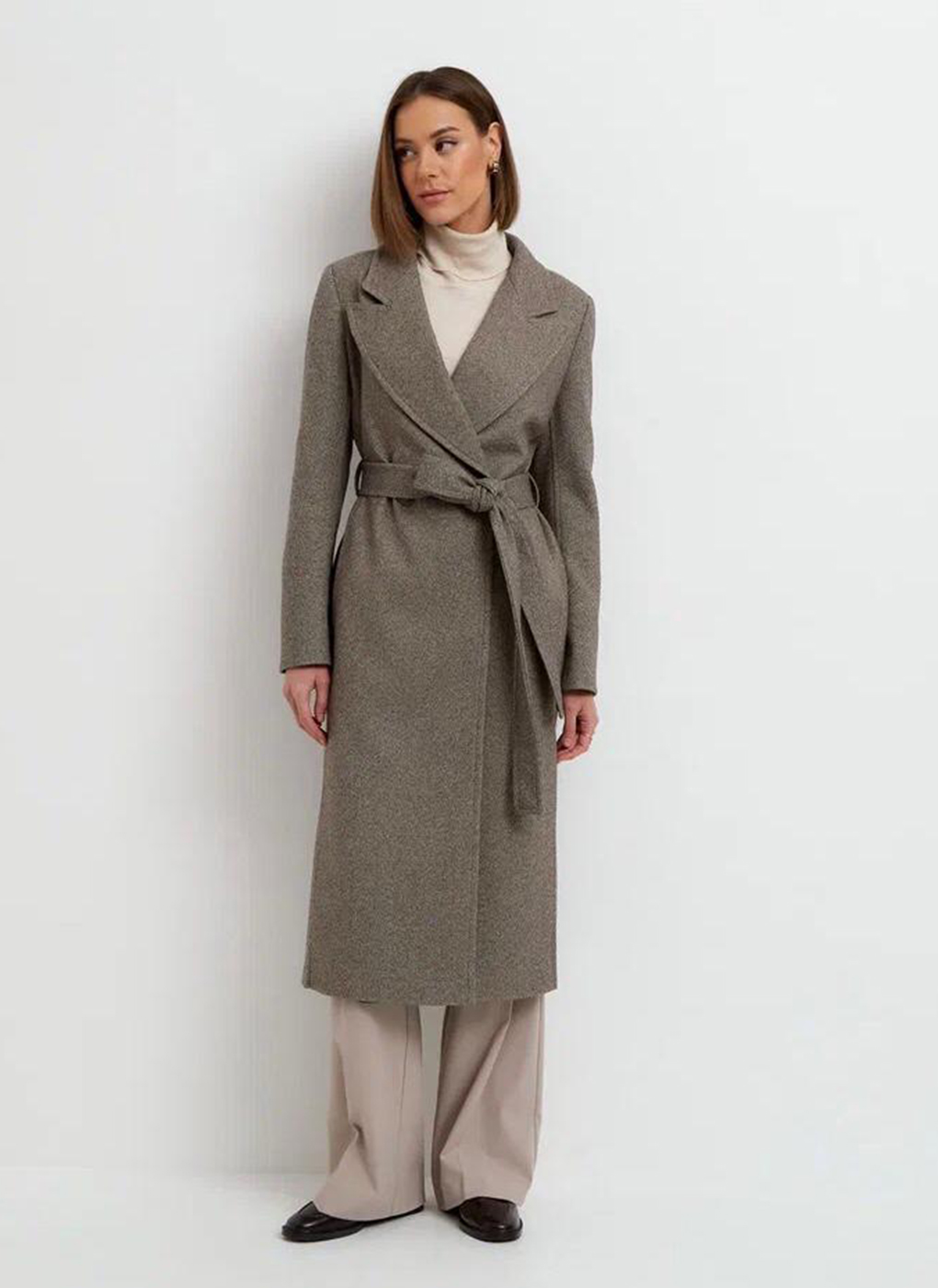 Пальто женское Giulia Rosetti 60198 коричневое 52 RU