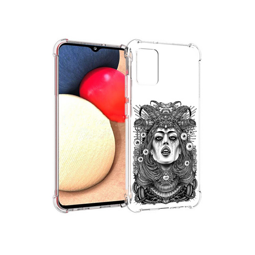

Чехол MyPads Tocco для Samsung Galaxy A02s портрет девушки черно белый (PT156738.479.551), Прозрачный, Tocco