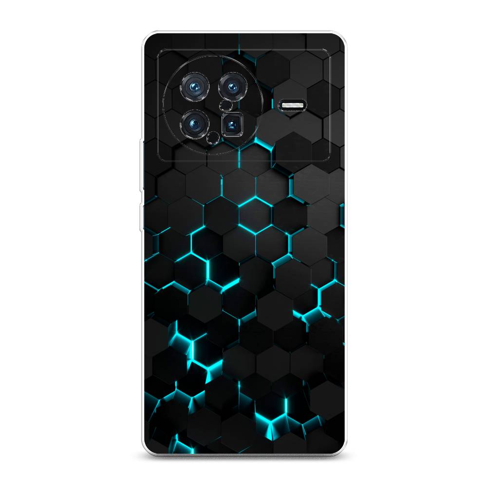 фото Силиконовый чехол "соты бирюзовые" на vivo x note awog