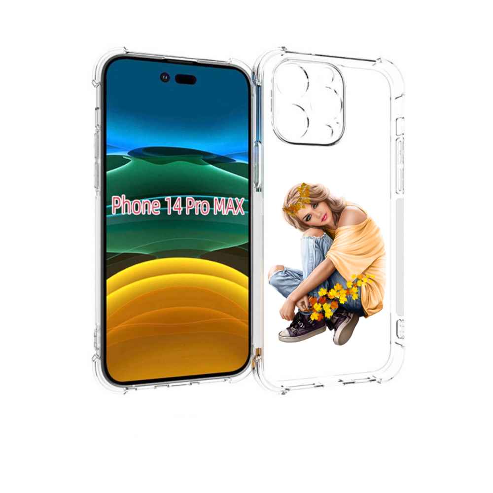 

Чехол MyPads девушка-в-цветочками женский для iPhone 14 Pro Max, Прозрачный, Tocco