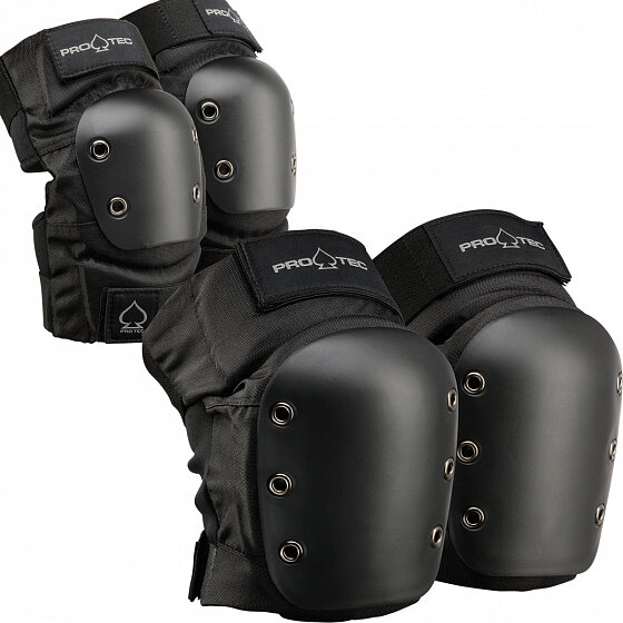 фото Защита коленей и локтей pro-tec street knee/elbow pad set open back blk 2022 pro tec