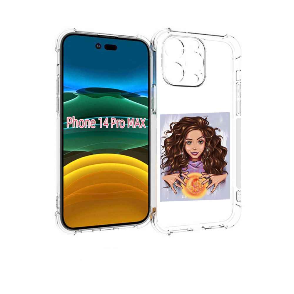

Чехол MyPads девушка-волшебница для iPhone 14 Pro Max, Прозрачный, Tocco