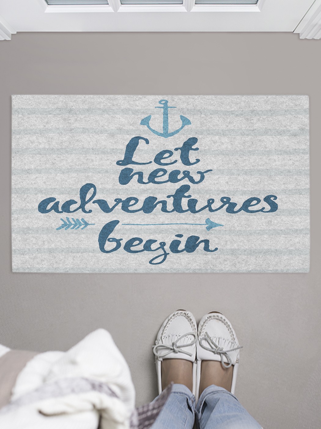 

Придверный коврик в прихожую для обуви, на резиновой основе, 75x45 см door_41691 JoyArty