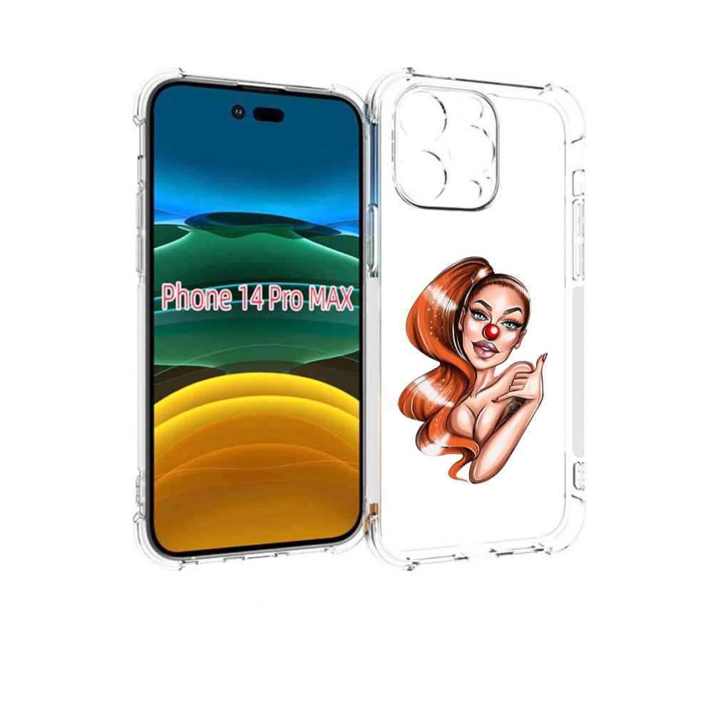 

Чехол MyPads девушка-клоун для iPhone 14 Pro Max, Прозрачный, Tocco