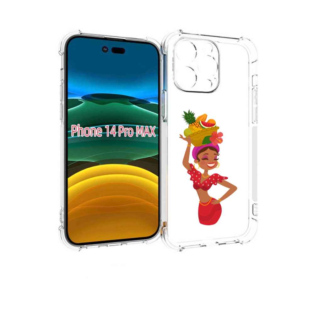 

Чехол MyPads девушка-мулатка для iPhone 14 Pro Max, Прозрачный, Tocco