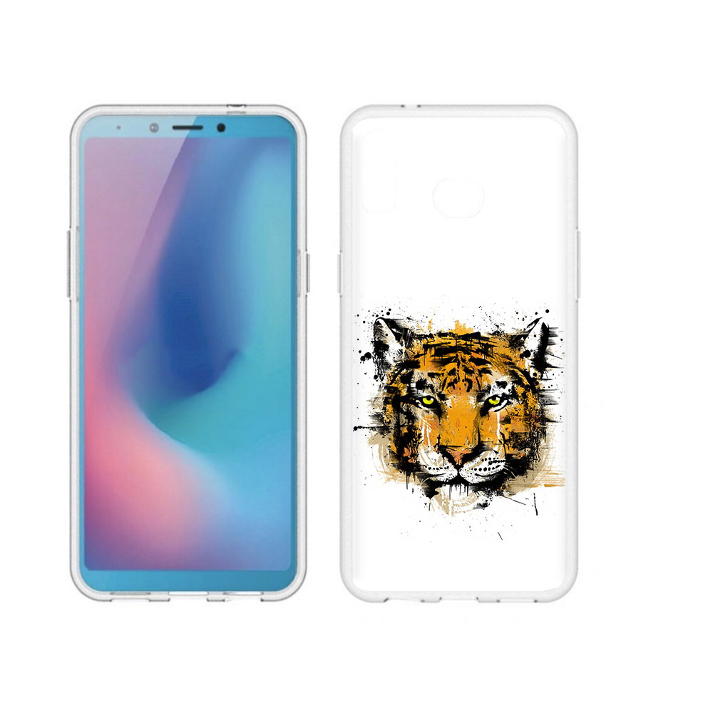 

Чехол MyPads Tocco для Samsung Galaxy A6s тигруля (PT123850.597.643), Прозрачный, Tocco