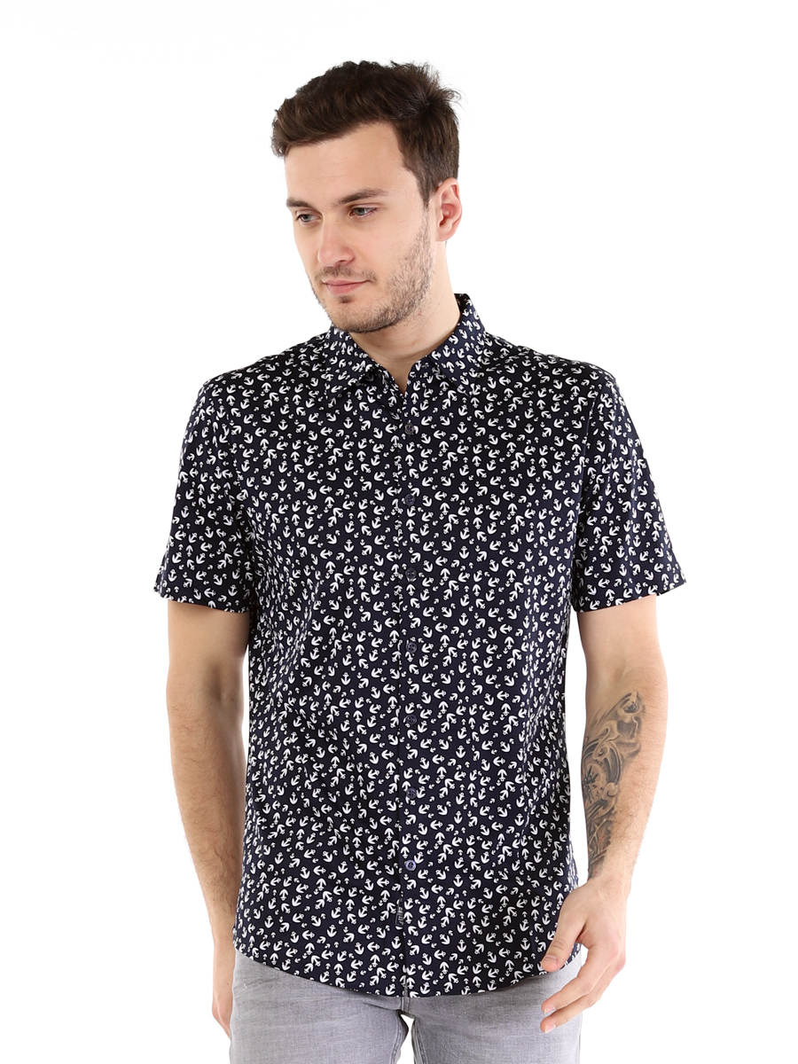 

Рубашка мужская Enrico beleno SQ63799 синяя M, SQ63799