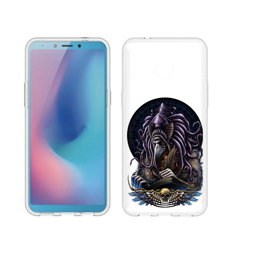 

Чехол MyPads Tocco для Samsung Galaxy A6s умный ворон (PT123850.597.650), Прозрачный, Tocco