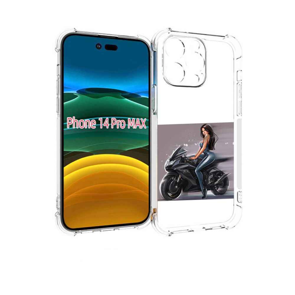 

Чехол MyPads девушка-на-мотоцикле для iPhone 14 Pro Max, Прозрачный, Tocco