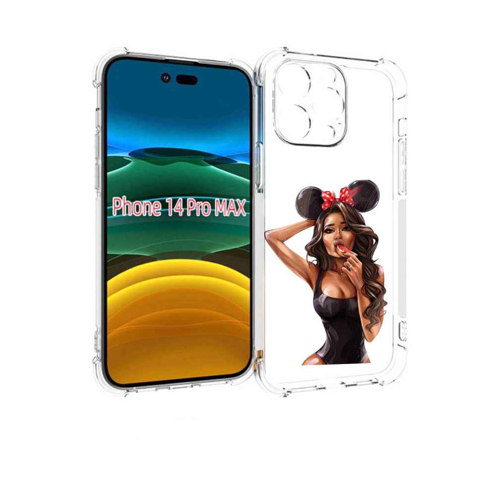 

Чехол MyPads девушка-с-грейпфрутом женский для iPhone 14 Pro Max, Прозрачный, Tocco
