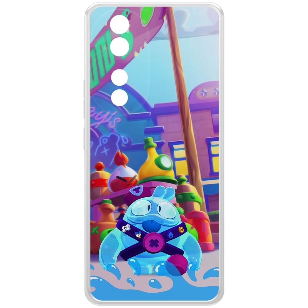 

Чехол-накладка Krutoff Clear Case Brawl Stars-Скуик для Honor 90, Прозрачный