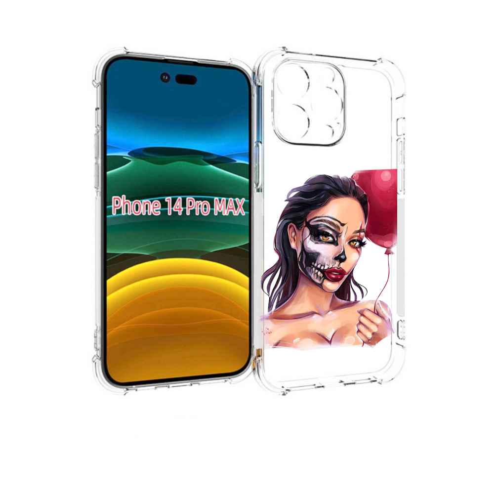 

Чехол MyPads девушка-с-гримом женский для iPhone 14 Pro Max, Прозрачный, Tocco