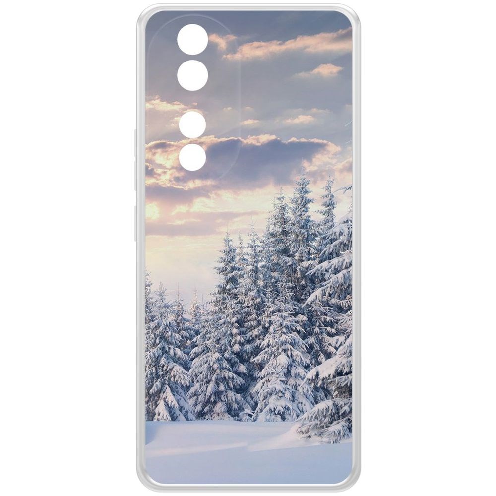 

Чехол-накладка Krutoff Clear Case Снежный пейзаж для Honor 90, Прозрачный