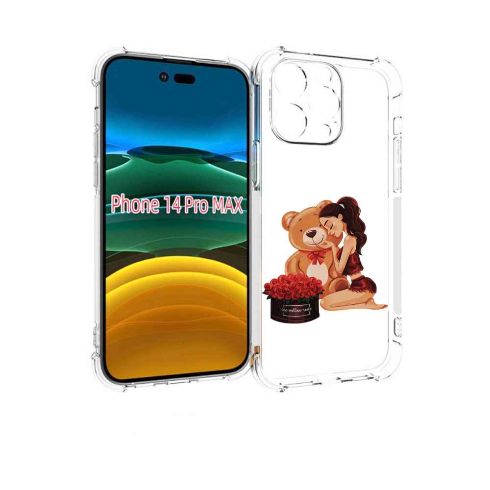 

Чехол MyPads девушка-с-подарками женский для iPhone 14 Pro Max, Прозрачный, Tocco