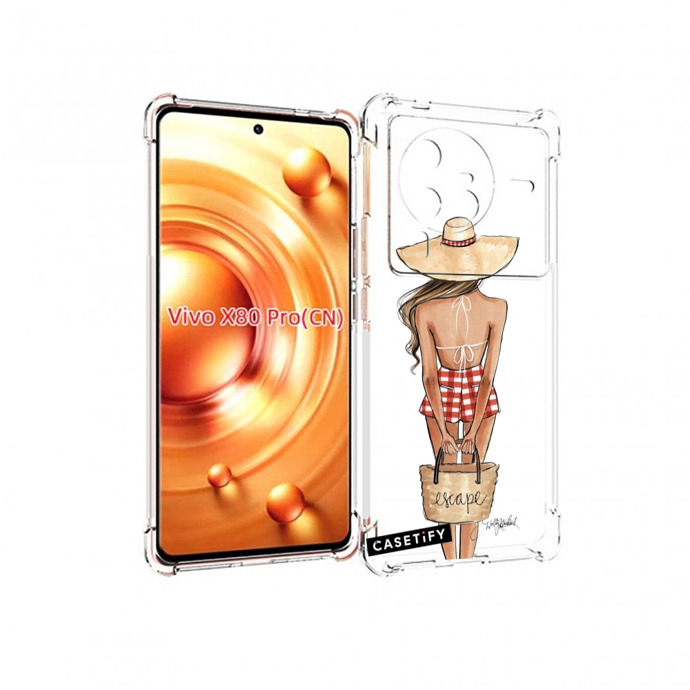 

Чехол MyPads CASETiFY женский для Vivo X80 Pro, Прозрачный, Tocco