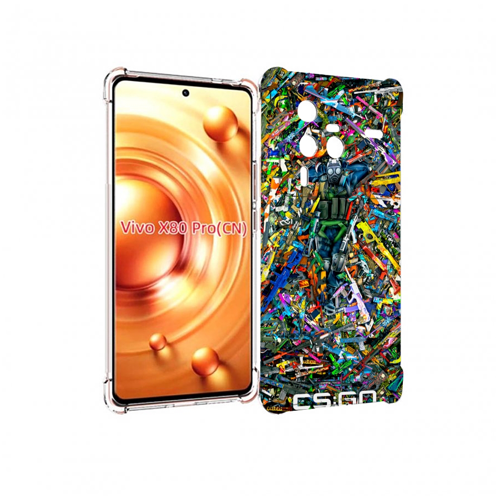 

Чехол MyPads CS GO guns skins мужской для Vivo X80 PRO, Прозрачный, Tocco