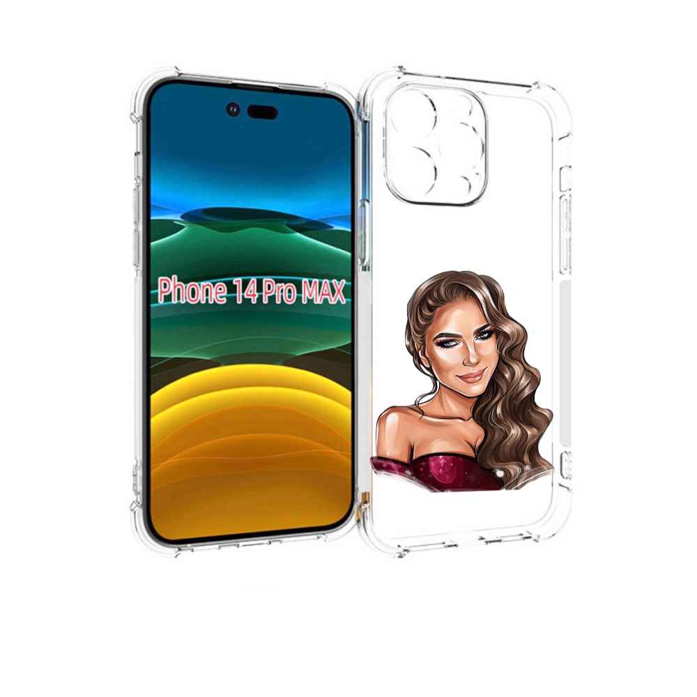 

Чехол MyPads девушка-с-улыбкой женский для iPhone 14 Pro Max, Прозрачный, Tocco