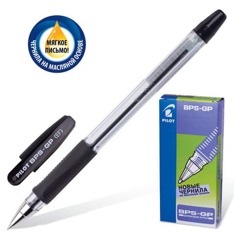 

Ручка шариковая PILOT "BPS-GP", черная, 0,5мм, арт. 141458 - (12 шт.)