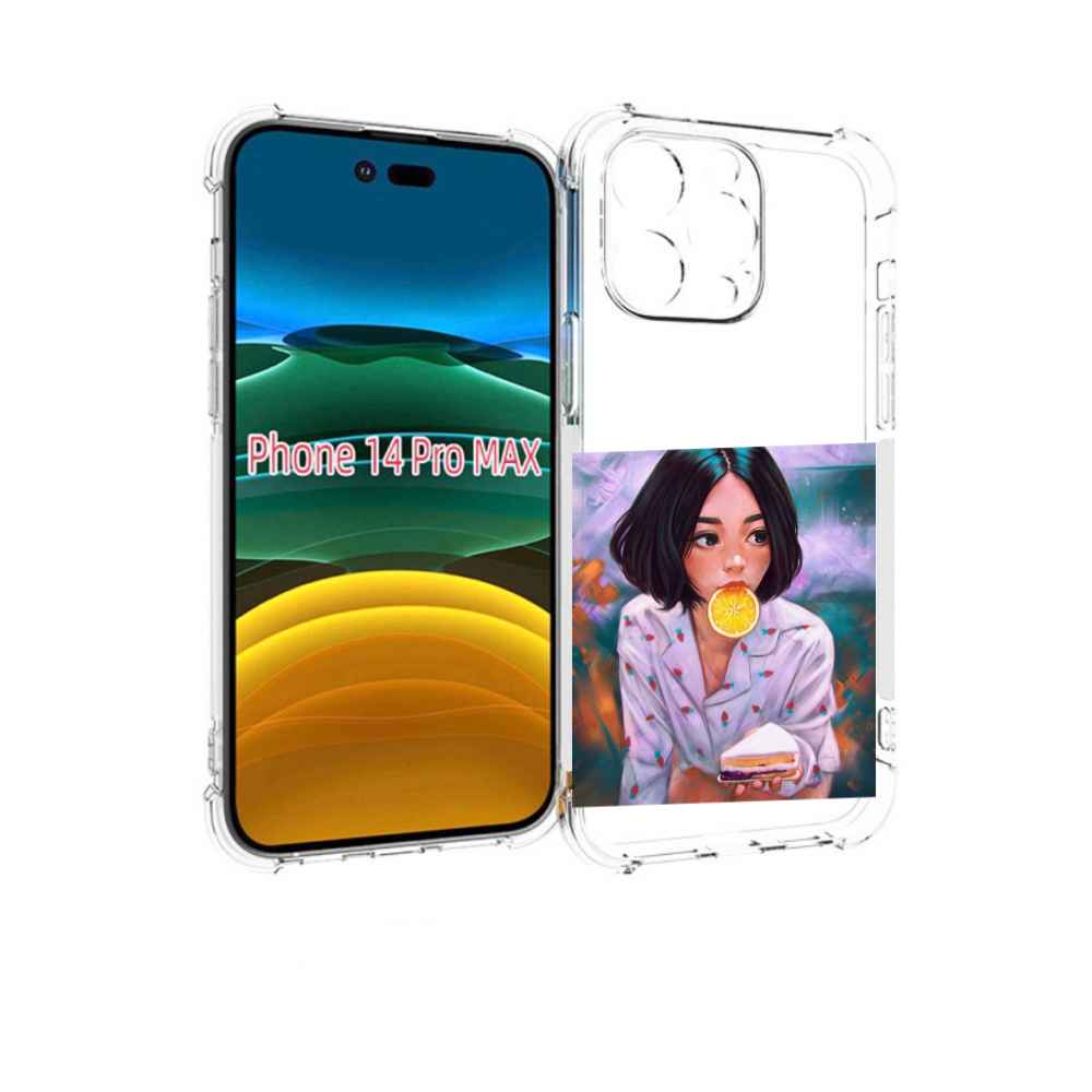 

Чехол MyPads девушка-с-чизкейком женский для iPhone 14 Pro Max, Прозрачный, Tocco