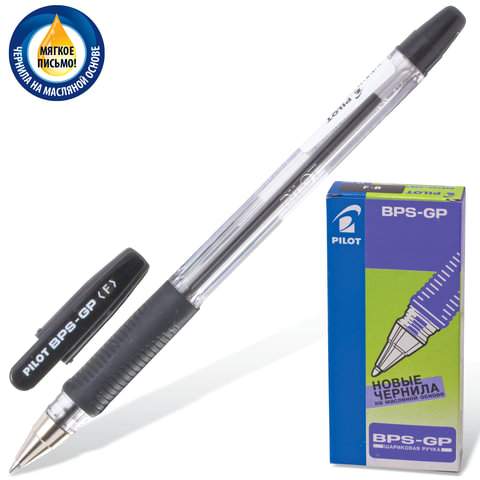 

Ручка шариковая PILOT "BPS-GP", черная, 0,7мм, арт. 140199 - (12 шт.)