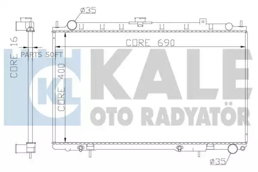 Радиатор Nissan Maxima 2,0/3,0 V6 24V 03/00->/ Infiniti I30 3,0 01/97-> KALE арт. 342045