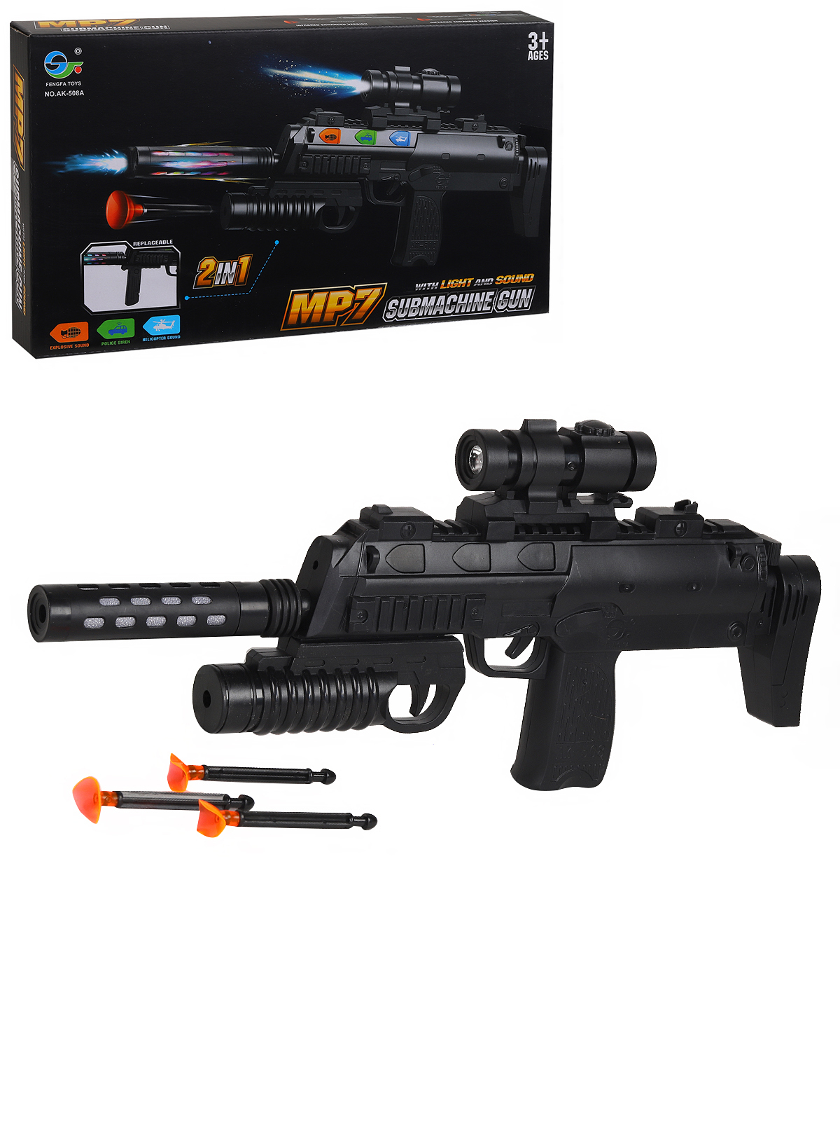 

Набор игрушечного оружия Feng Fa Toys Автомат со звуком и светом, JB0208812