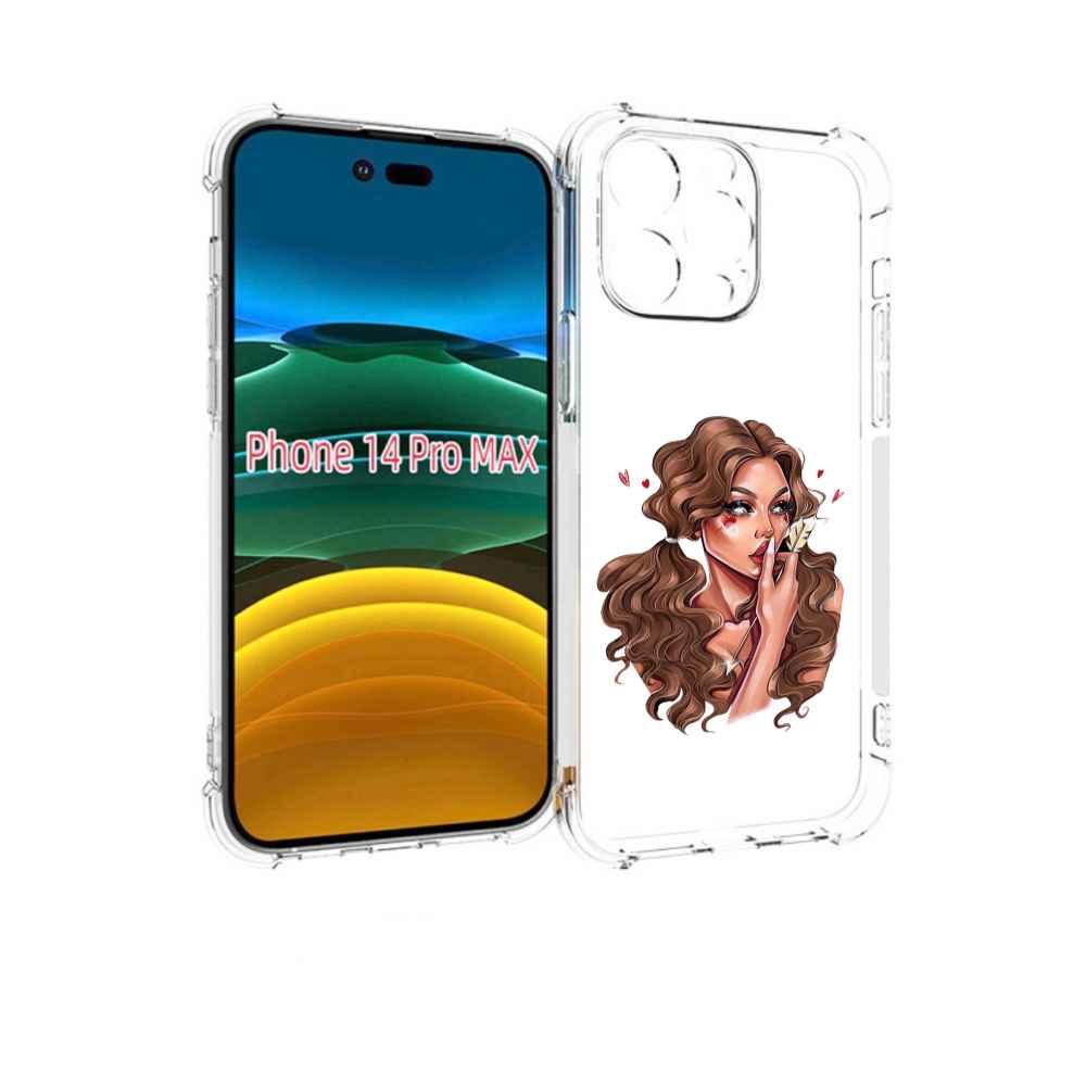 

Чехол MyPads девушка-со-стрелой женский для iPhone 14 Pro Max, Прозрачный, Tocco