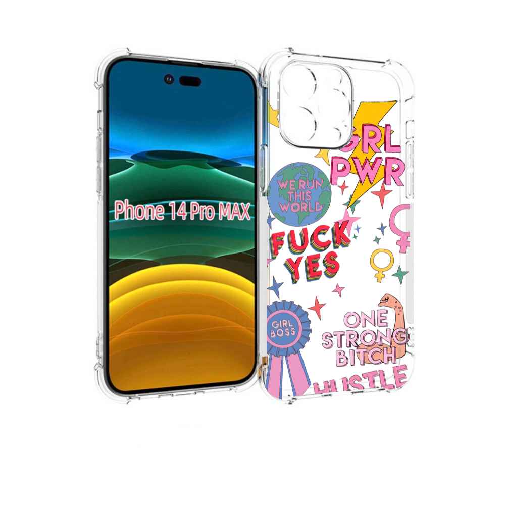 

Чехол MyPads девушки-боссы женский для iPhone 14 Pro Max, Прозрачный, Tocco