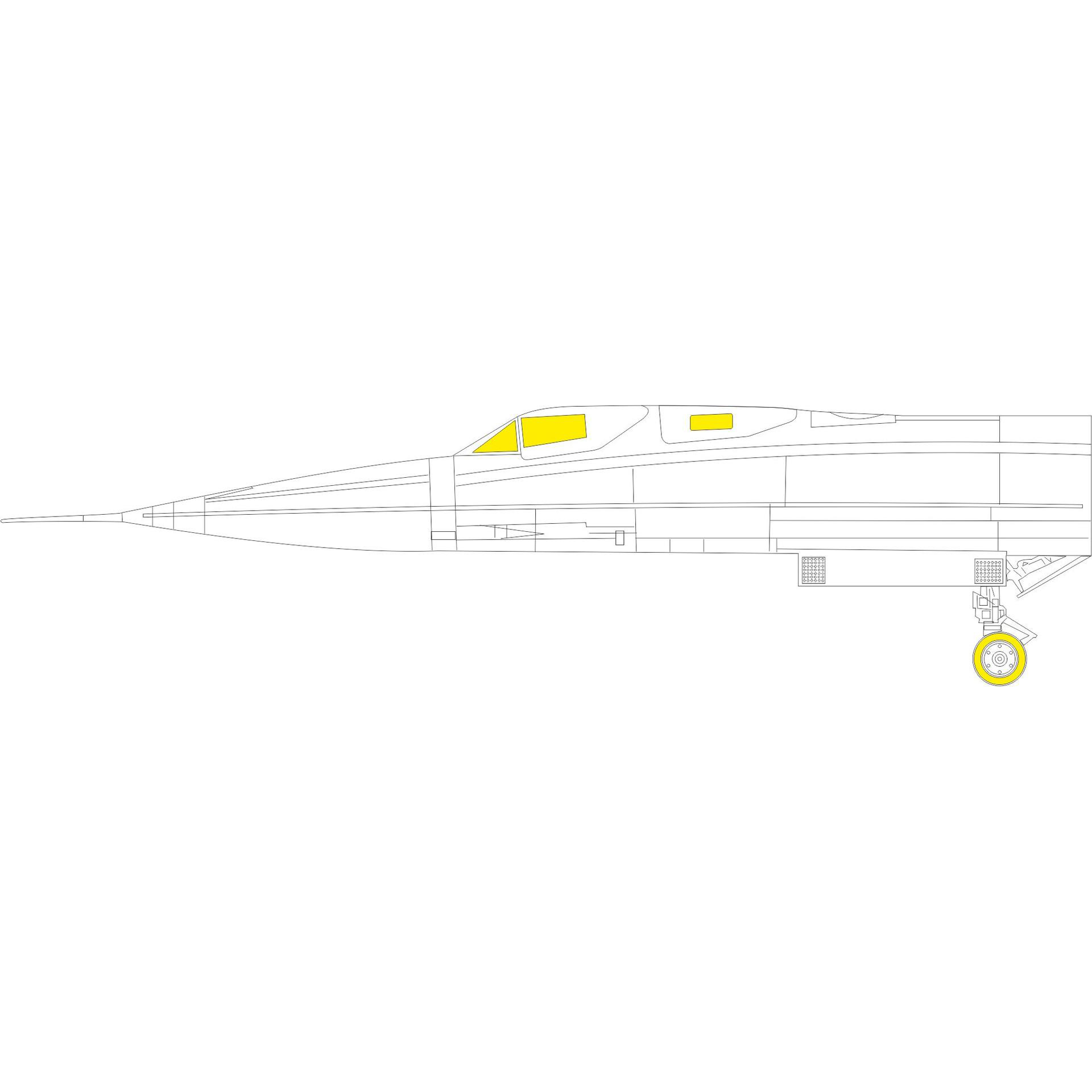 

EX836 Eduard 1/48 Маска для SR-71A, Цветной