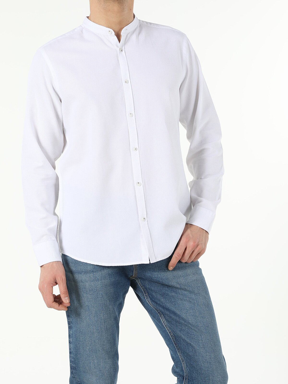 

Рубашка мужская Colins CL1052635_Q1.V1 белая L, CL1052635_Q1.V1