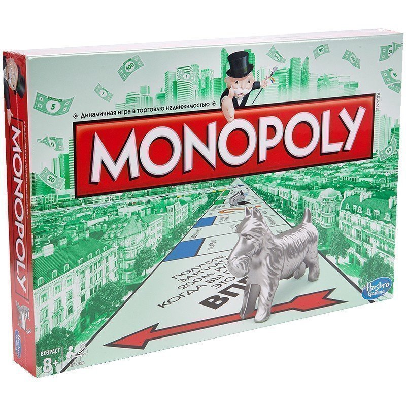 

Игра настольная Hasbro "Монополия классическая", картонная коробка