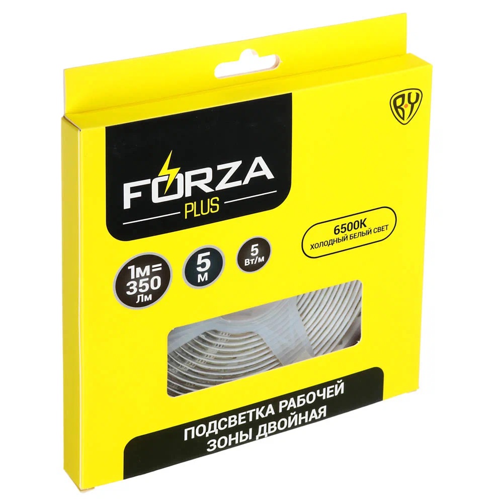 Подсветка рабочей зоны FORZA SMD 5050, холодный белый, 5м, IP20, с резистором